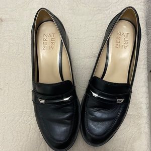 Natulizer 1.5 inch heel black loafers. Size 8.5M